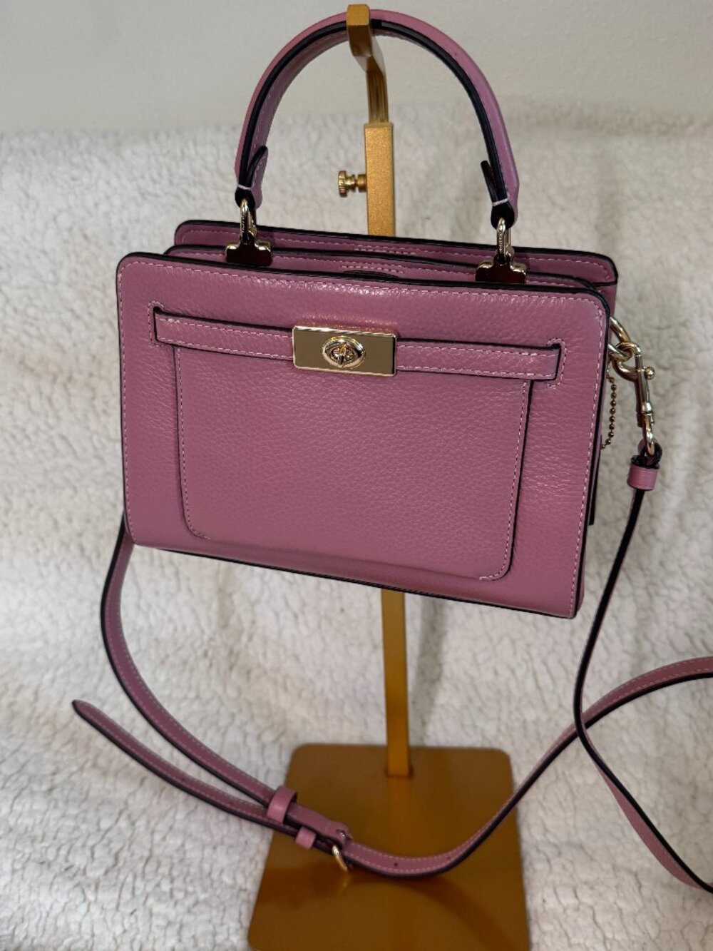 Coach Mini Lane Top Handle Bag in Pink